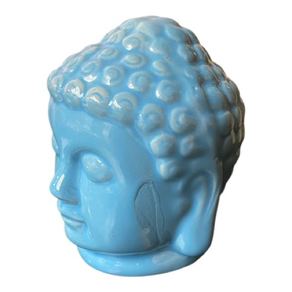 Ceramic-glazed Vintage Buddha Head - Picture 2 of 4